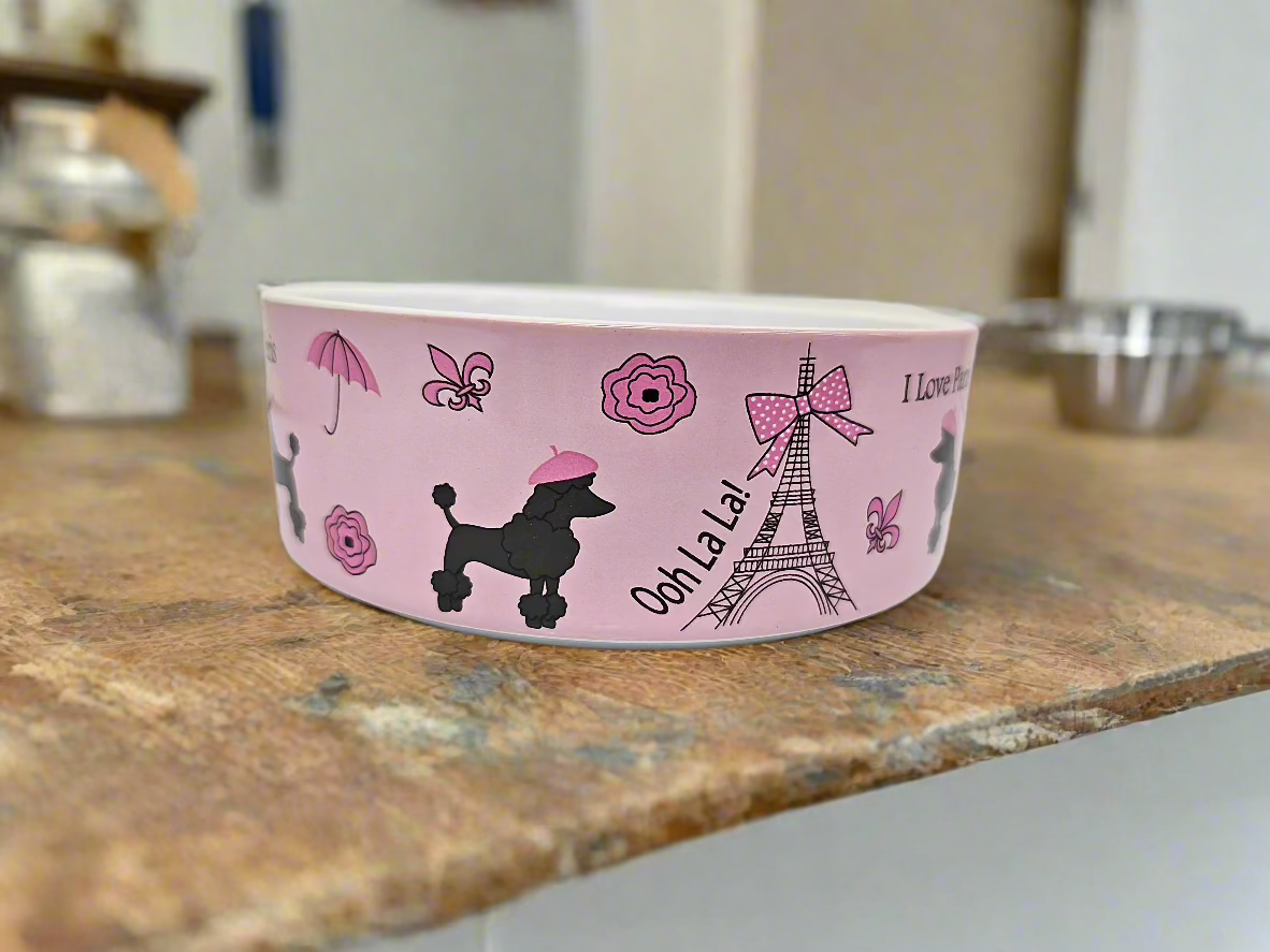 Petrageous Designs I Love Paris Dog Bowl 2 Cups
