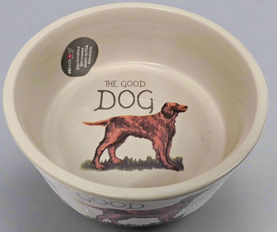 PetRageous Designs Pet Derby Natural Dog Bowl 6" 3.5 cups