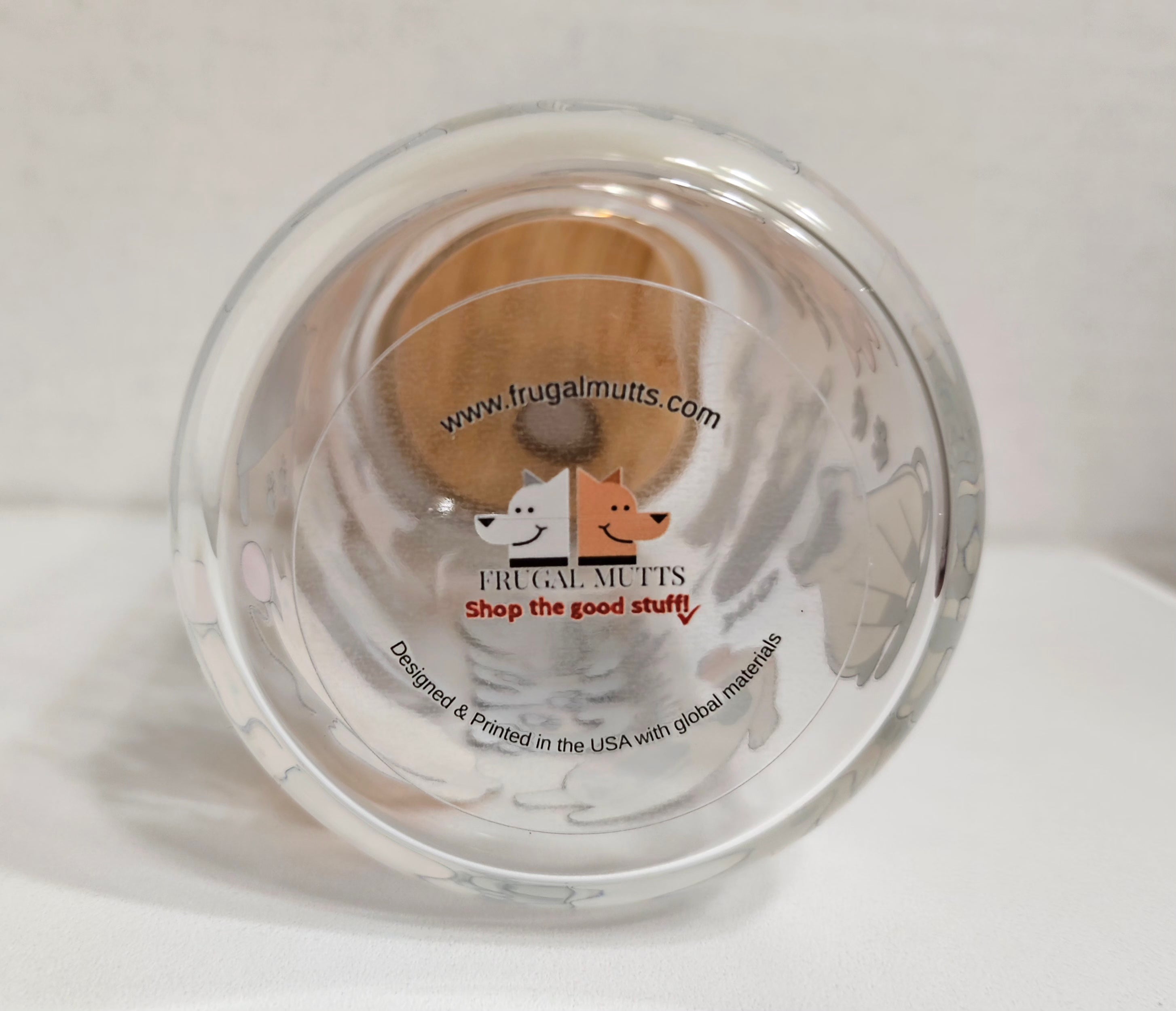 'My Dog Knows What's in the Mystery Drink' Glass Can with Bamboo Lid & Glass Straw 16 oz