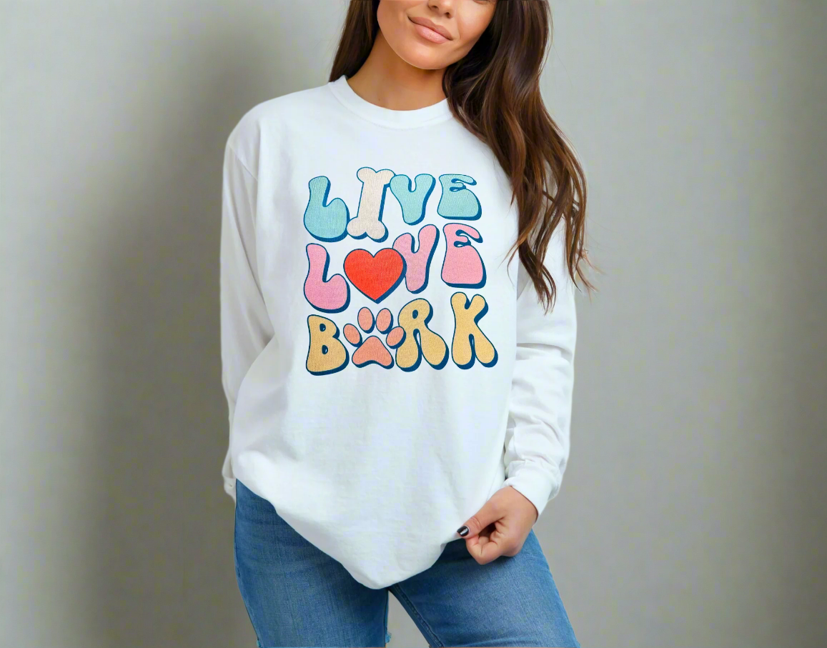 'Live Love Bark' T-Shirt for Women