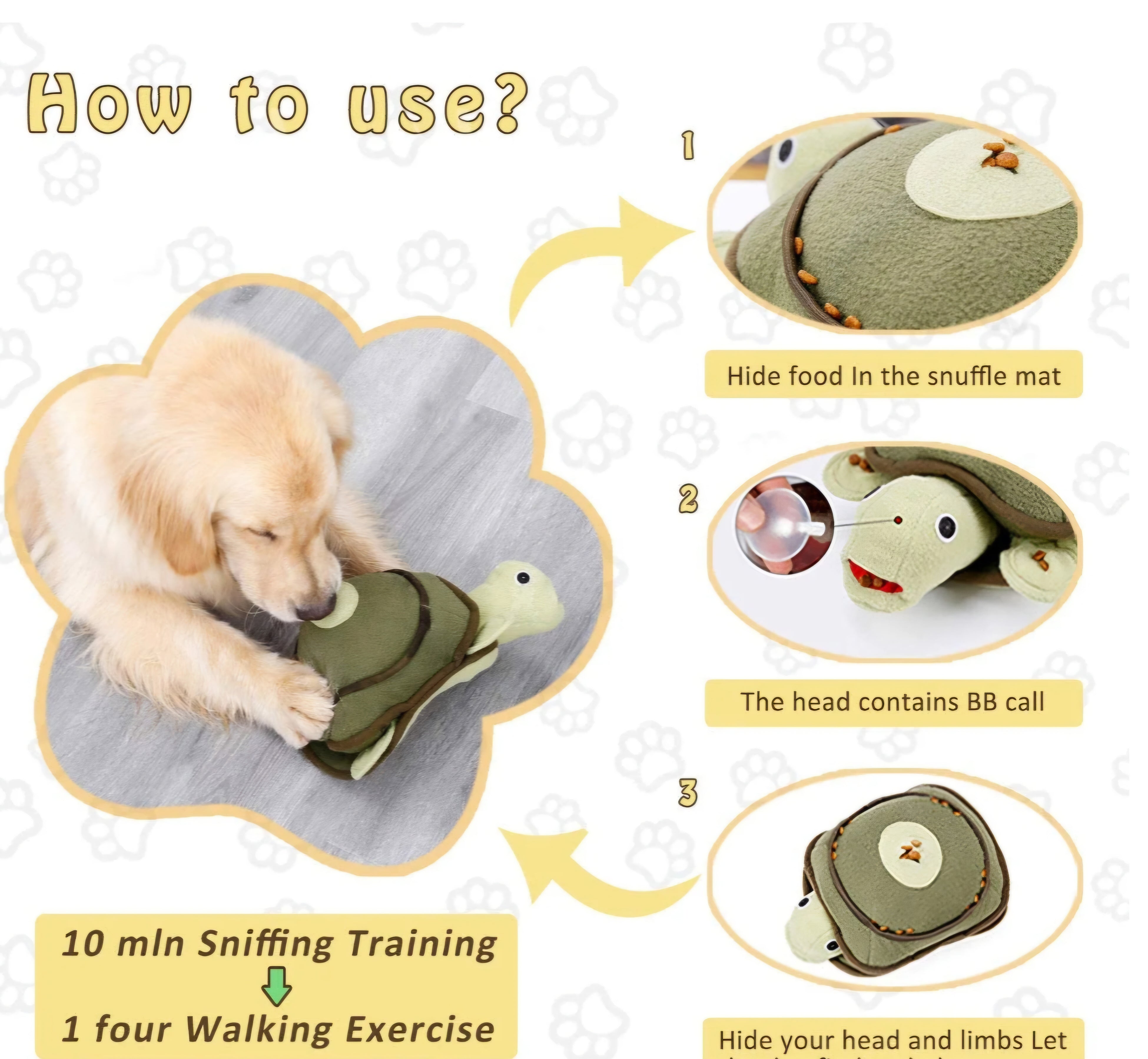 Injoya Turtle Snuffle Dog Toy