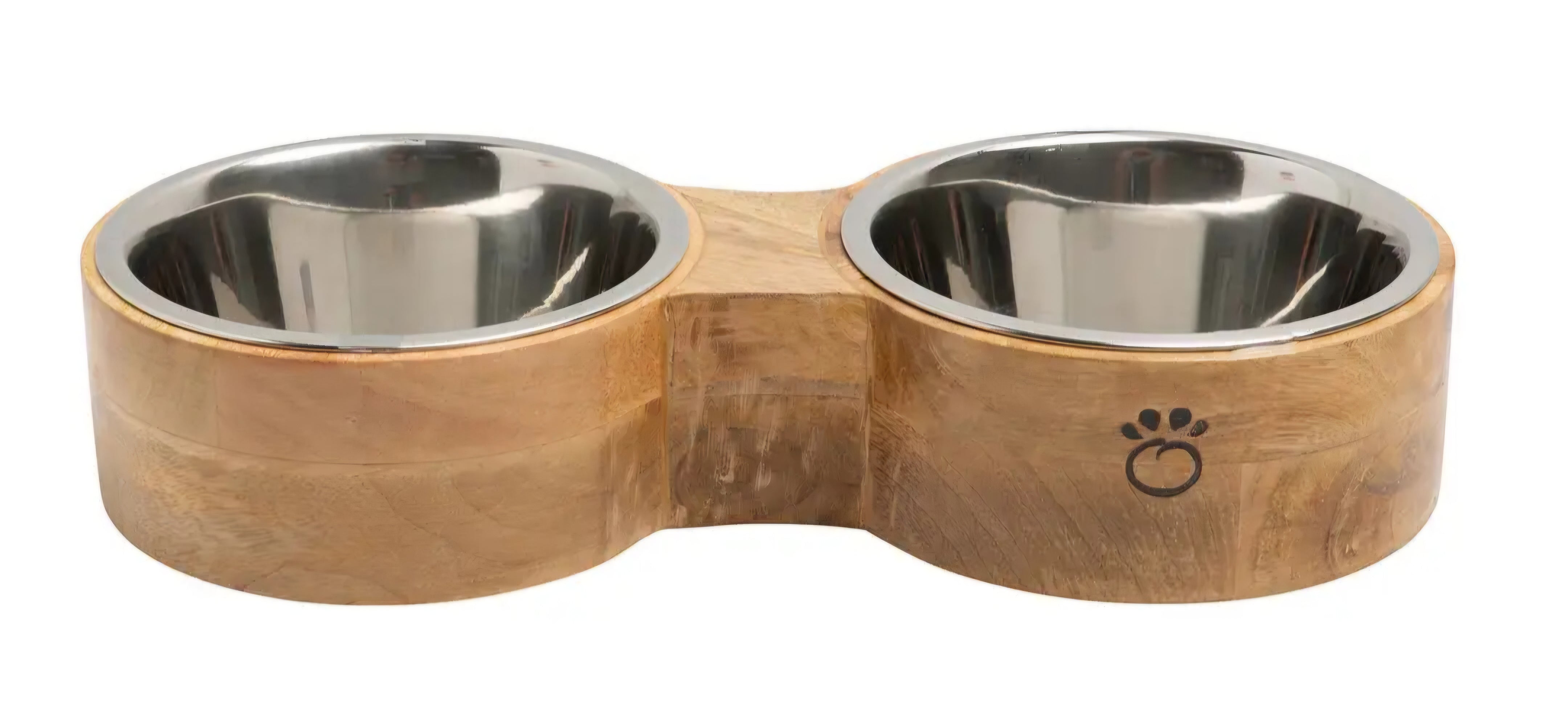 GF Pet Mango Wood Dog Bowl Double