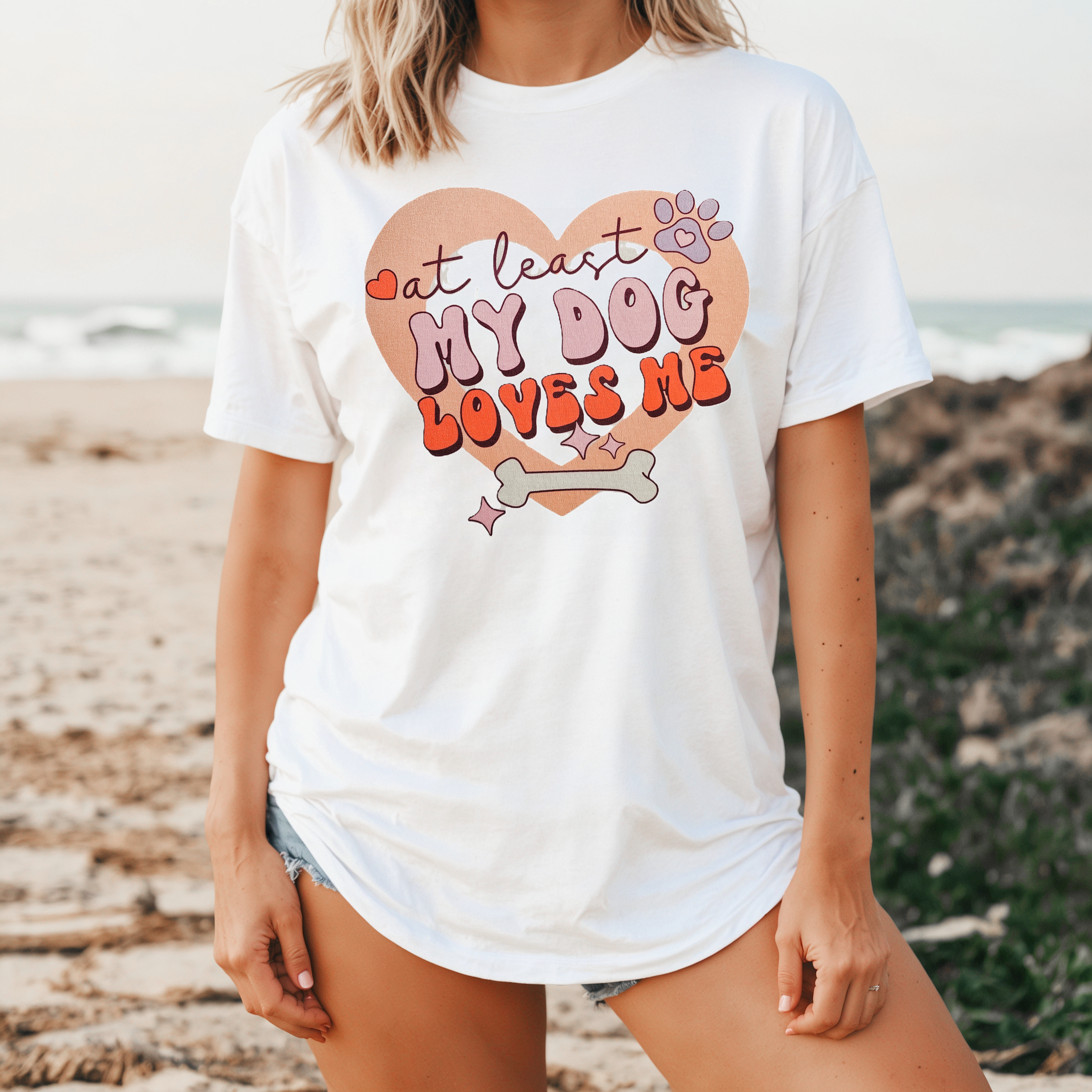 'At least My Dog Loves Me' T-Shirt for Women