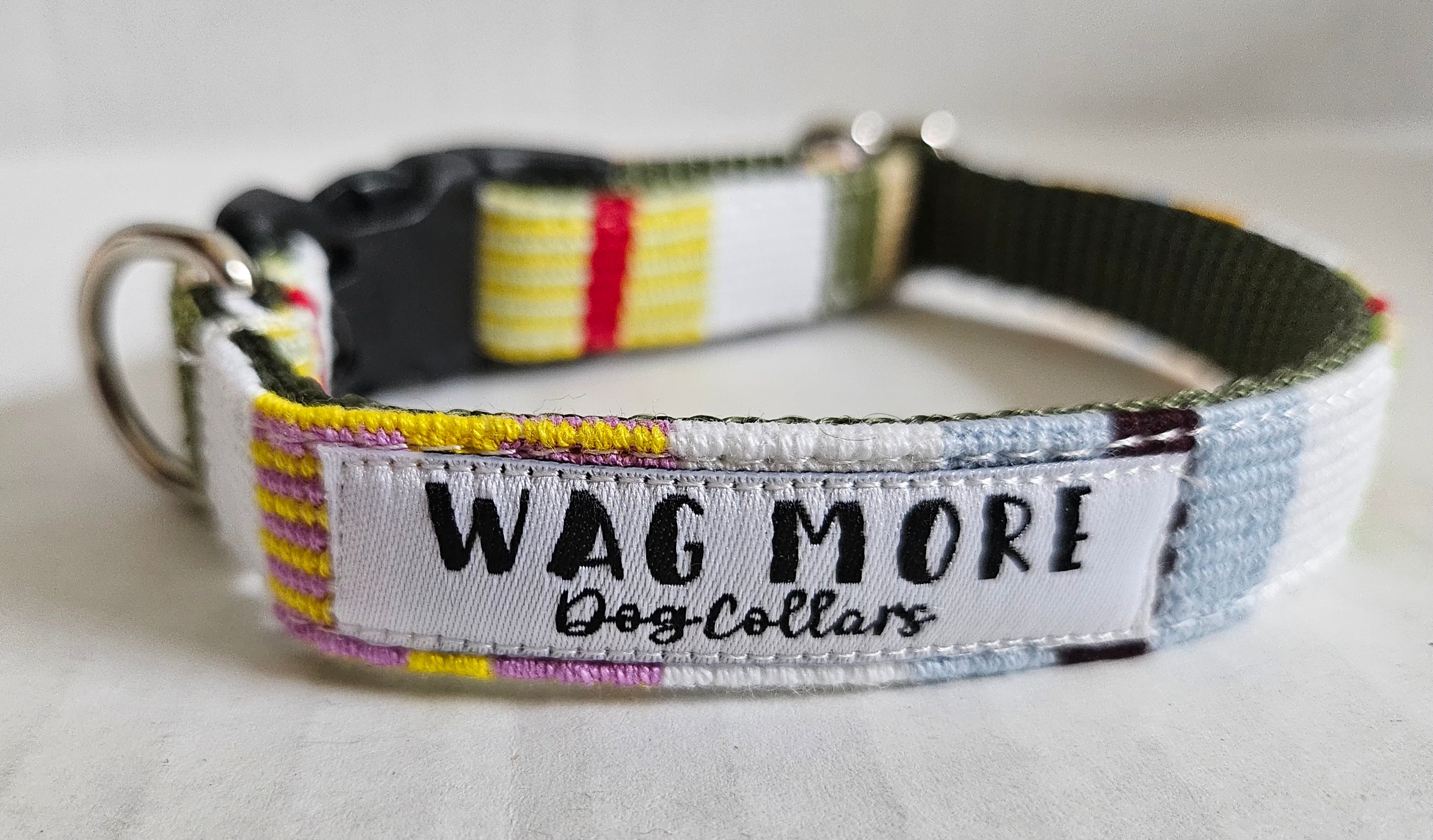 WagMore Green Aztec Dog Collar Small