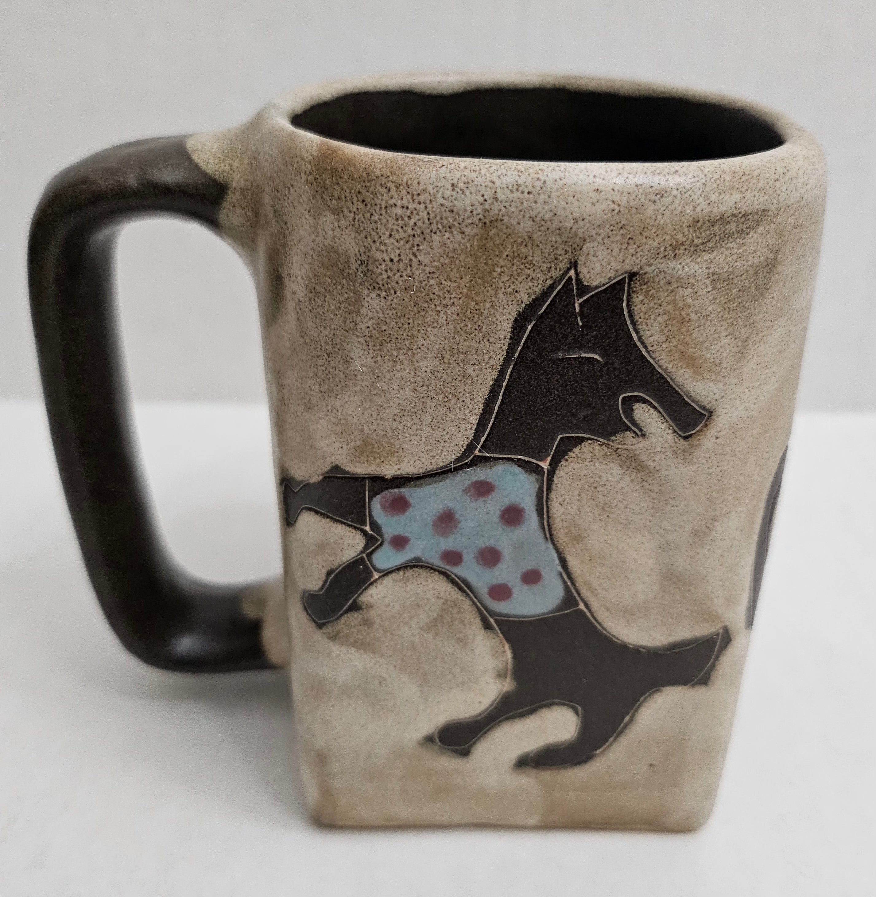 Galleyware Mara Stoneware Square Dog Mug 16oz