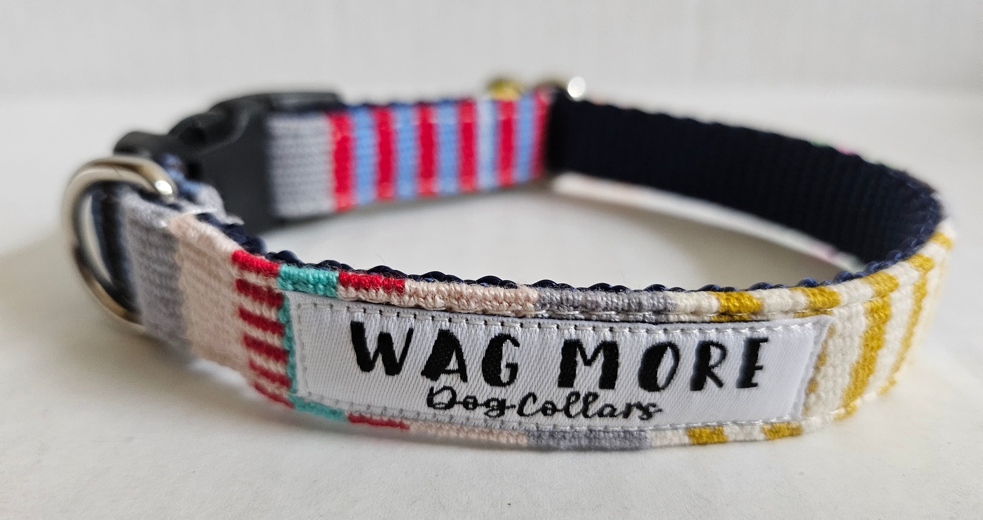 WagMore Blue Aztec Dog Collar Small