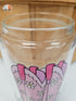 'Howdy' Glass Can with Bamboo Lid & Glass Straw 16 oz