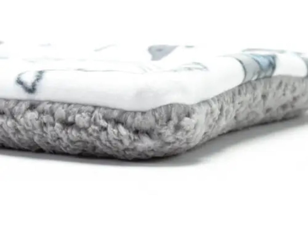 Mutts & Mittens Puppy Flat Bed for Dogs | Dogs in Sweaters Plush Fleece | 12x19