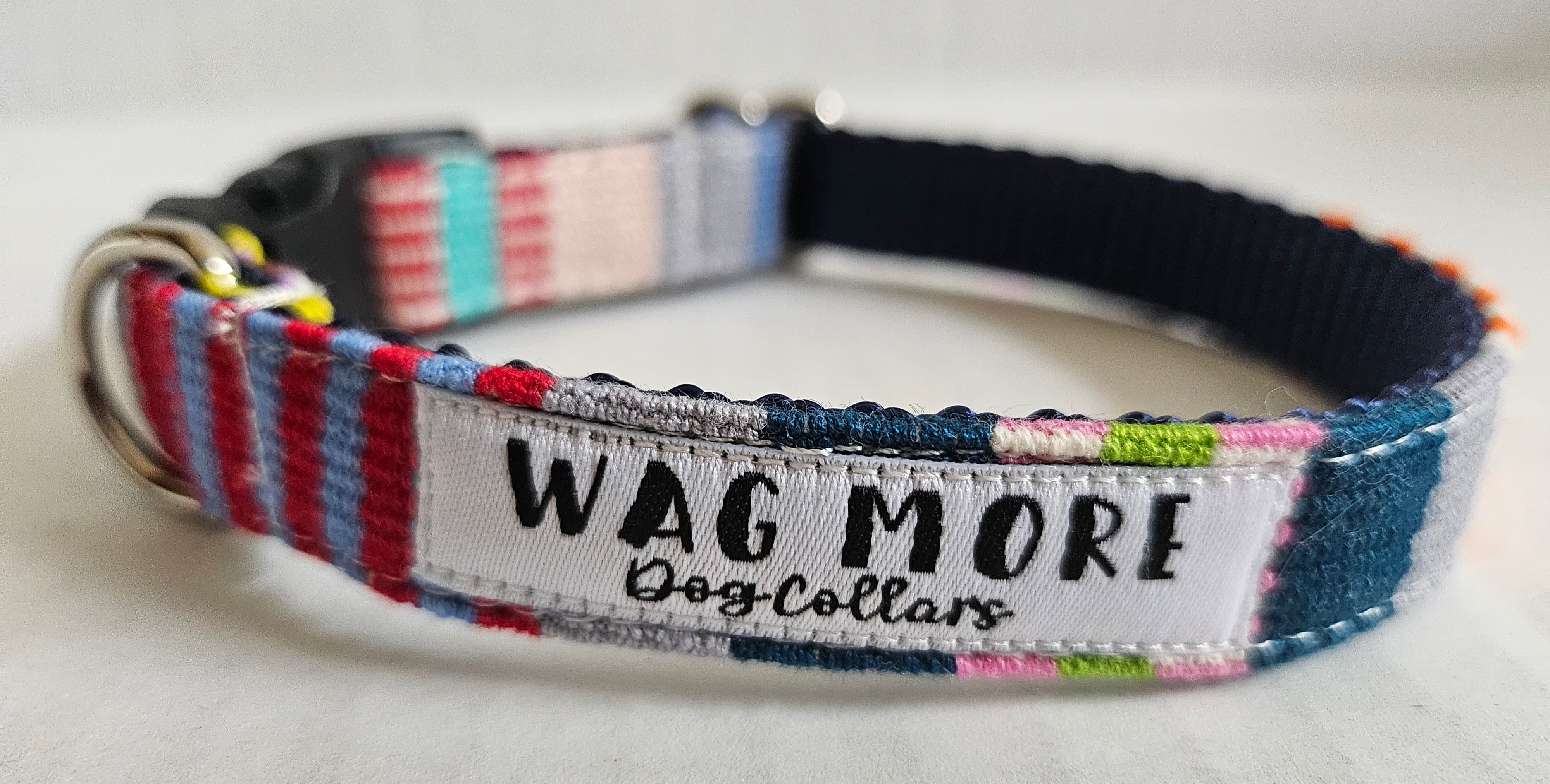 WagMore Blue Aztec Dog Collar Small