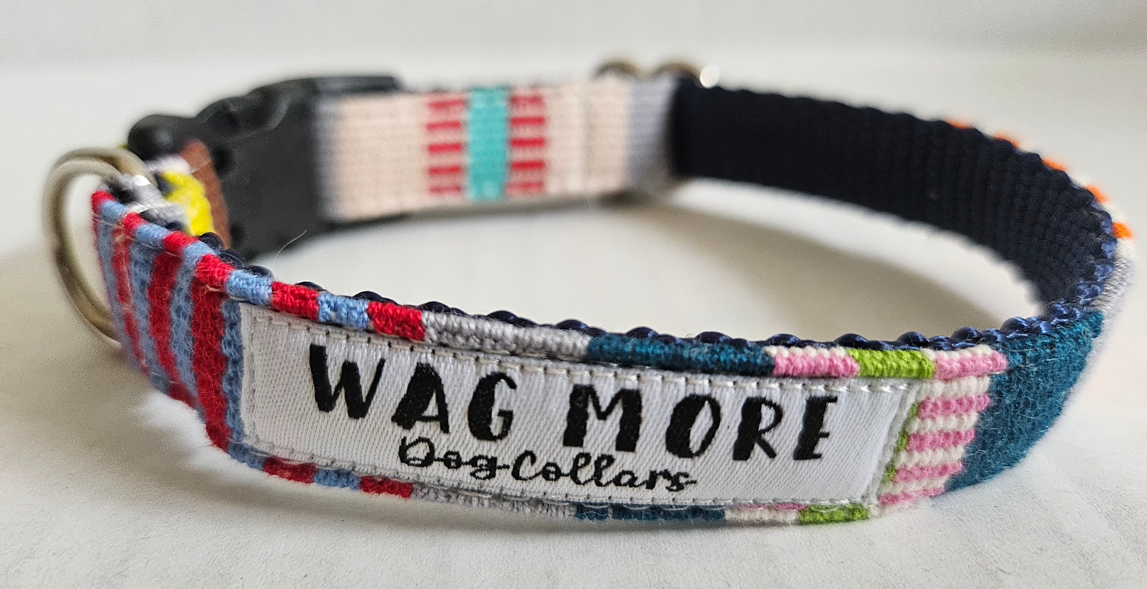 WagMore Blue Aztec Dog Collar Small