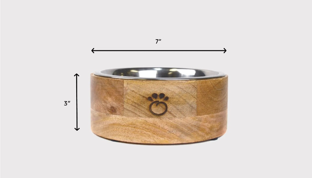 GF Pet Mango Wood Dog Bowl Single
