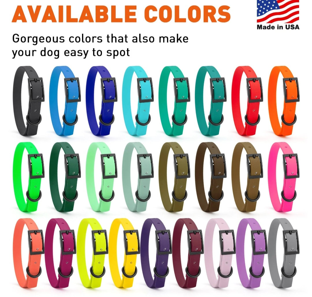 Dogline Biothane Dog Collars/ Small 9"-12"with 1/2" Width