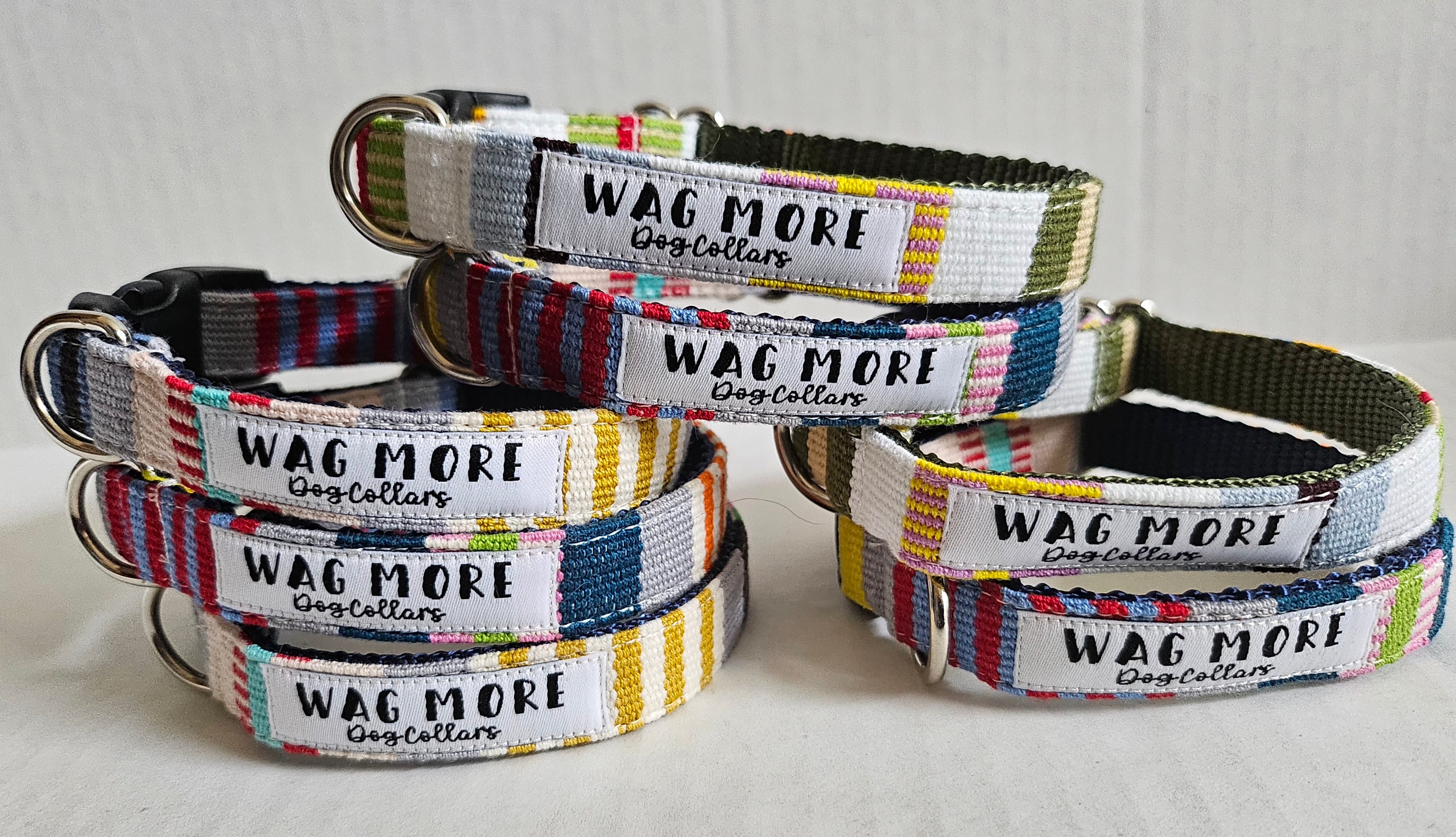 WagMore Green Aztec Dog Collar Small