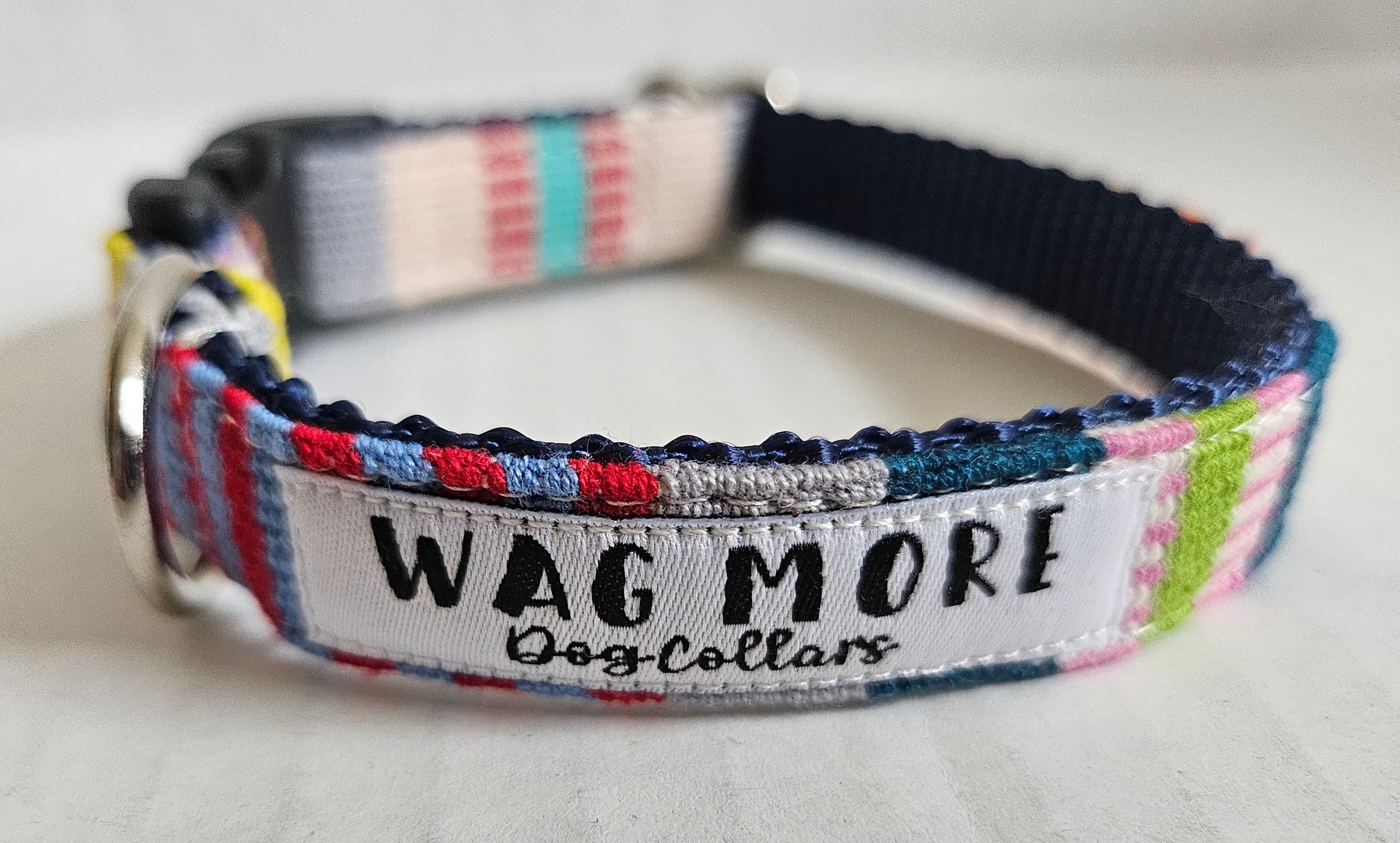 WagMore Blue Aztec Dog Collar Small