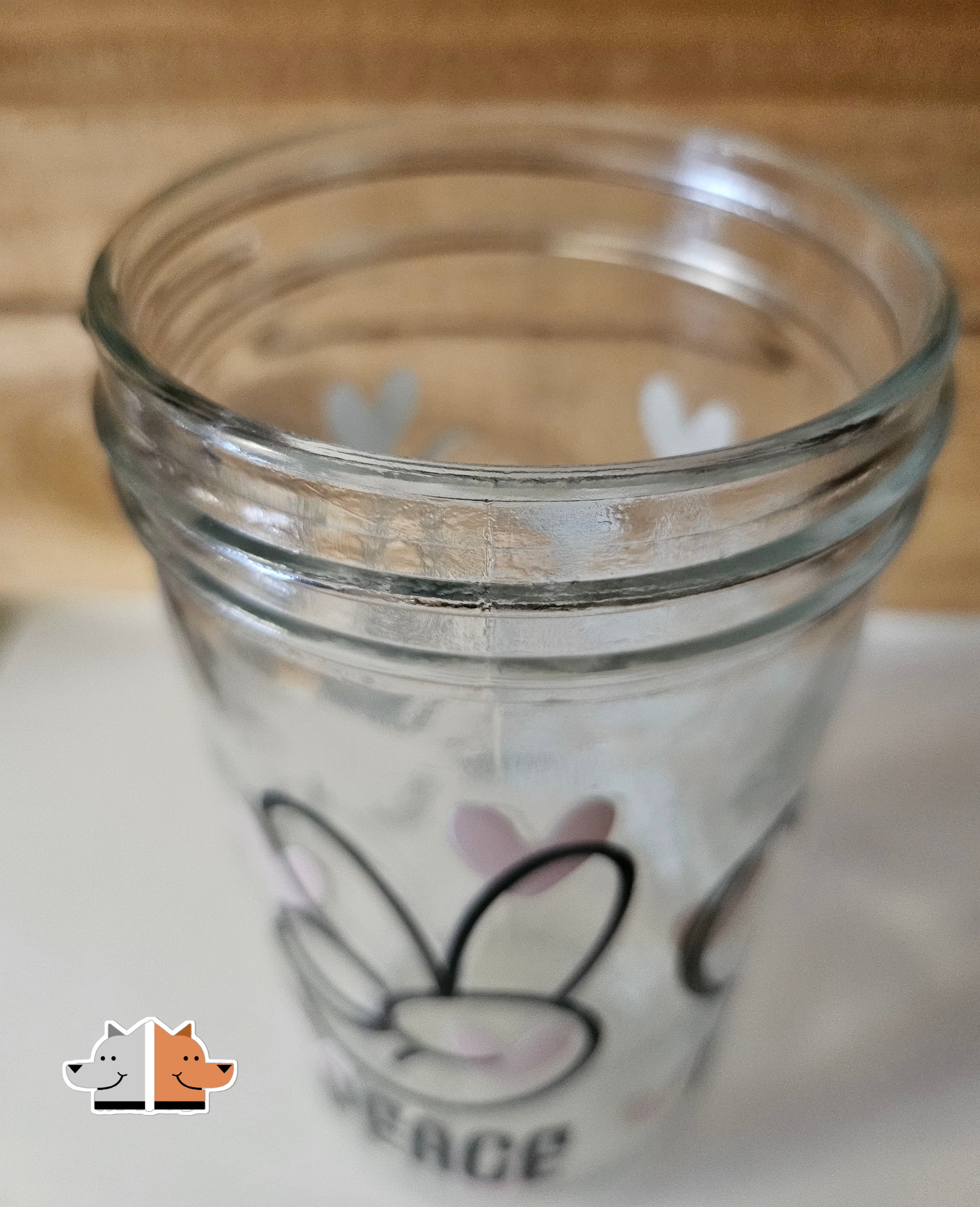 'Peace Love Dogs' Mason Jar Style Glass with Acacia Lid & Boba Style Straw 22 oz