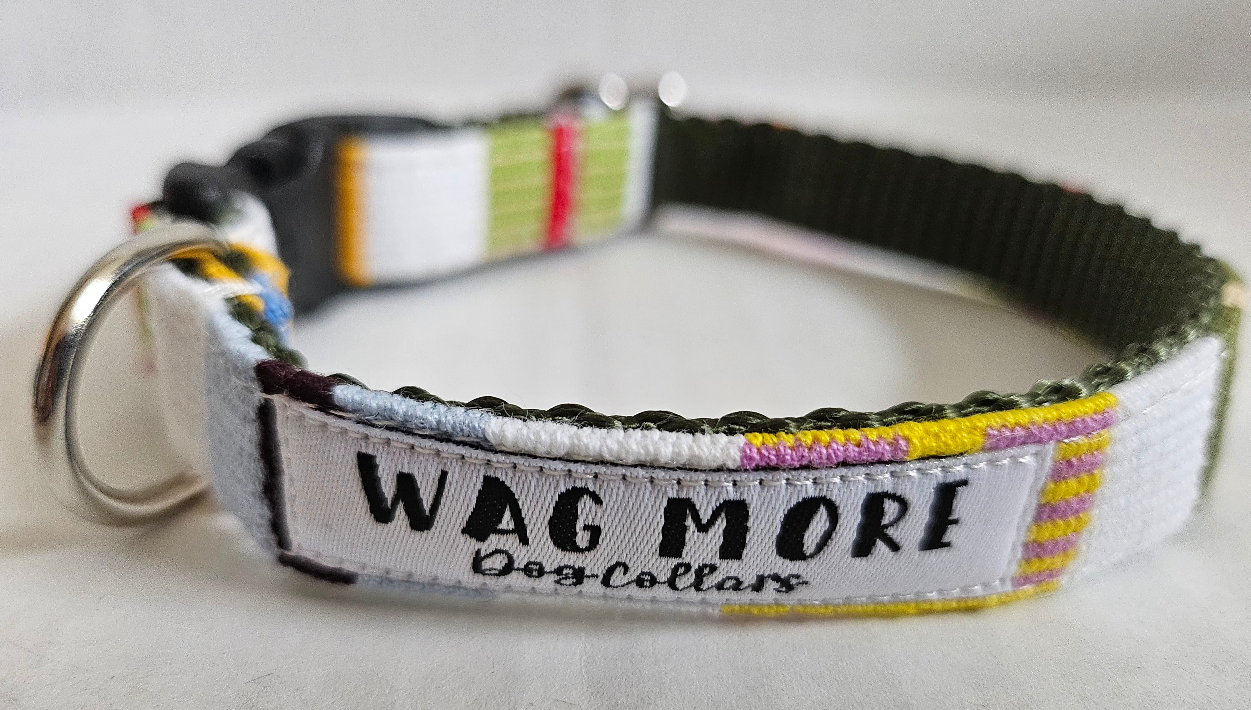 WagMore Green Aztec Dog Collar Small