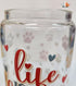 'Life is Better with Dogs' Glass Can with Bamboo Lid & Glass Straw 16 oz