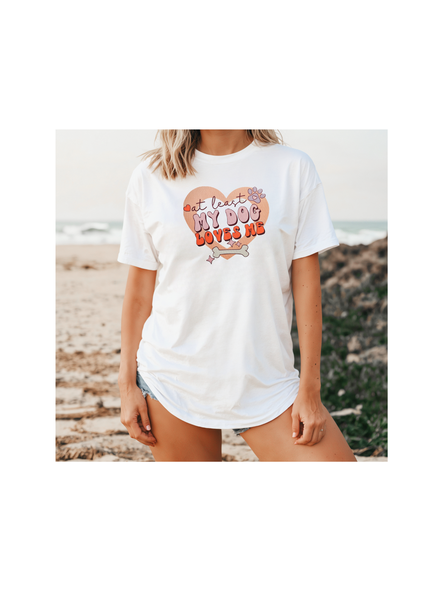 'At least My Dog Loves Me' T-Shirt for Women