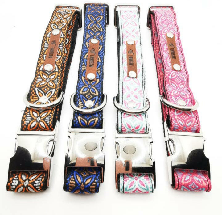 Finnigan's Play Pen Designer Large Dog Collar No. 17L/Metal Buckle