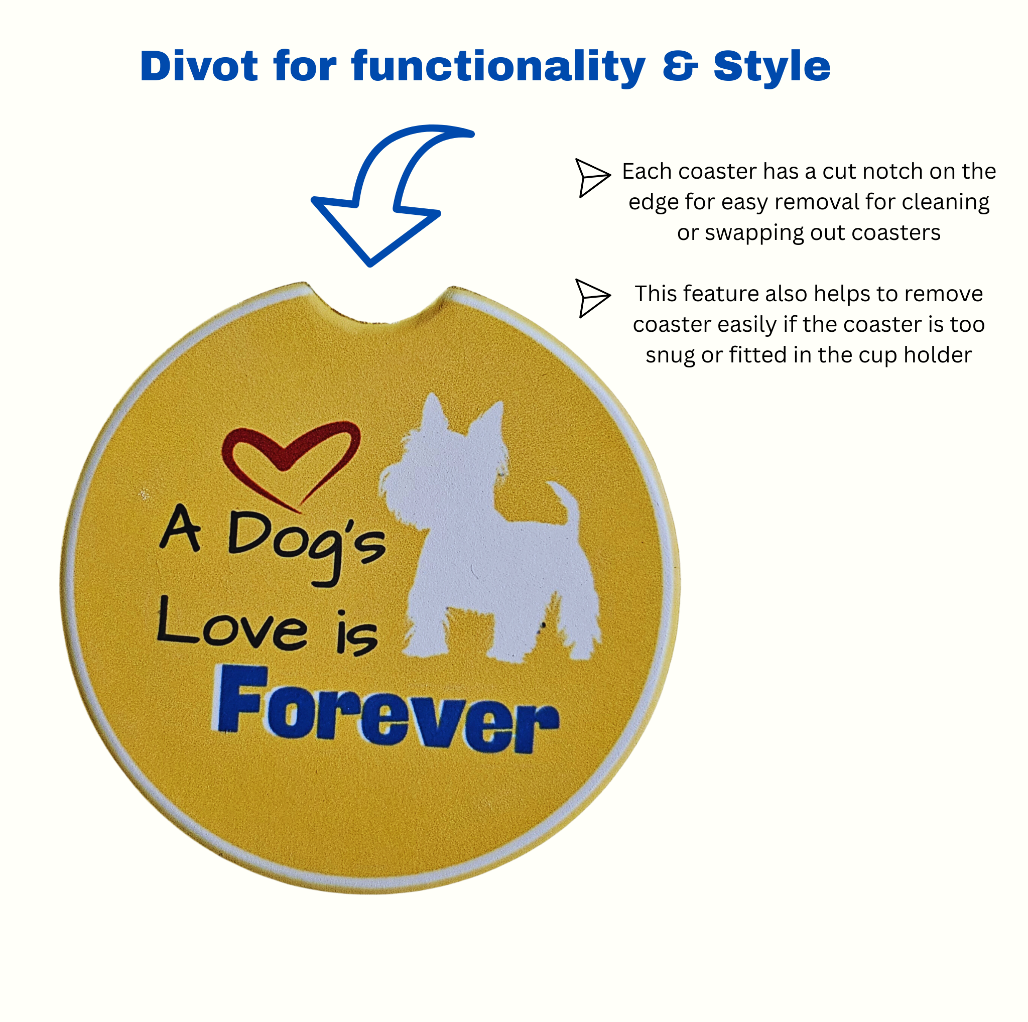 Car Coaster 'A Dog's Love is Forever'