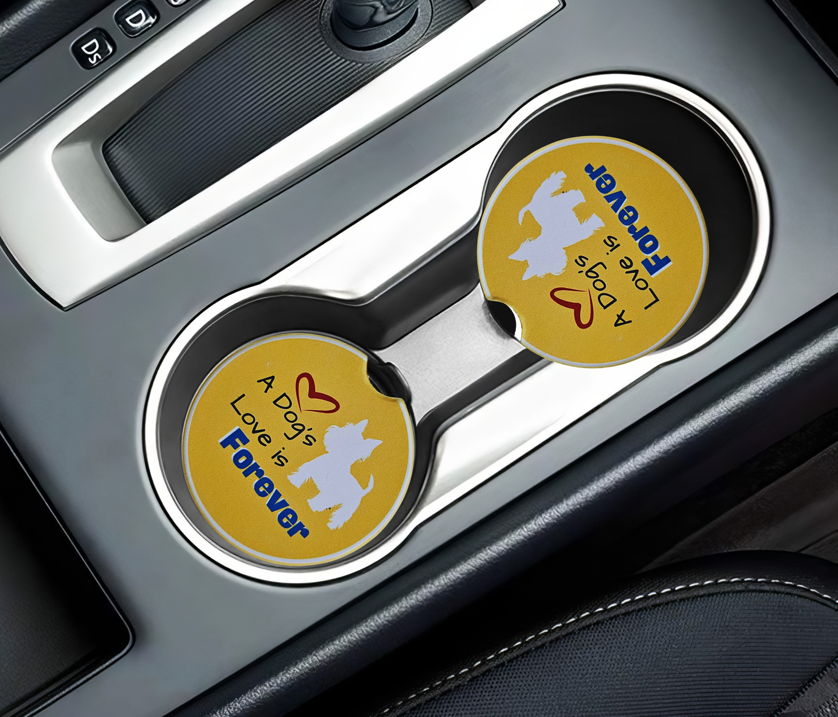 Car Coaster 'A Dog's Love is Forever'