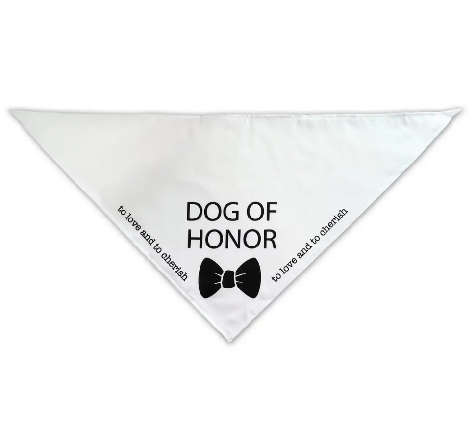 Dog Bandana 'Dog of Honor' 100% Polyester