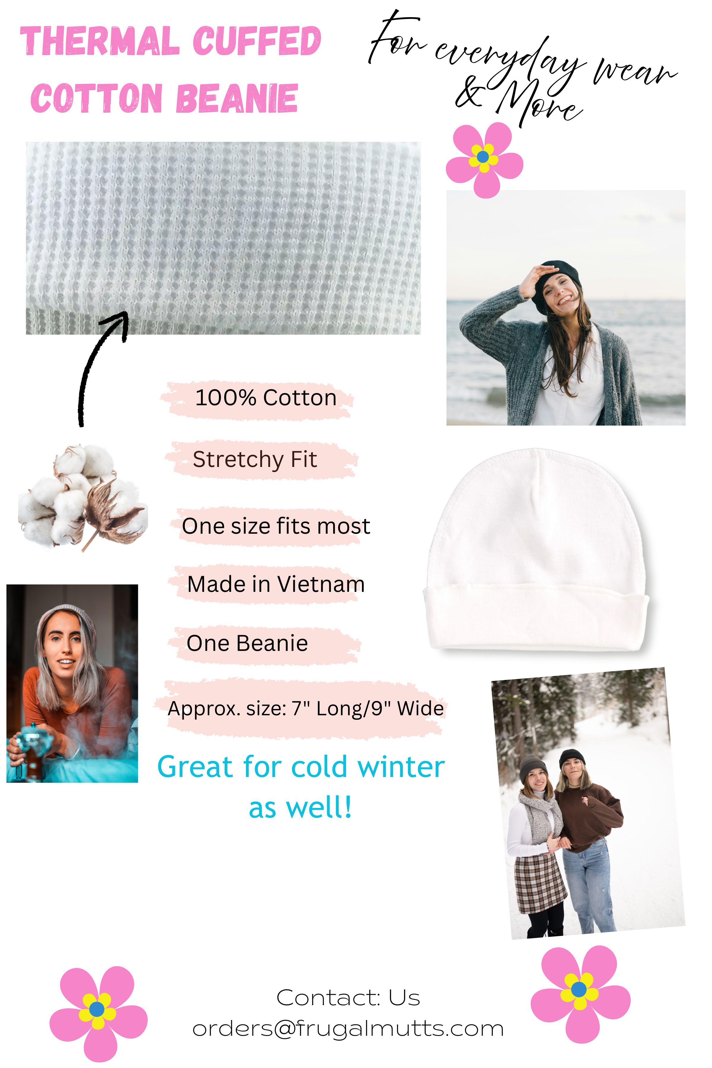 Dog Lover's Thermal Beanie, Gray