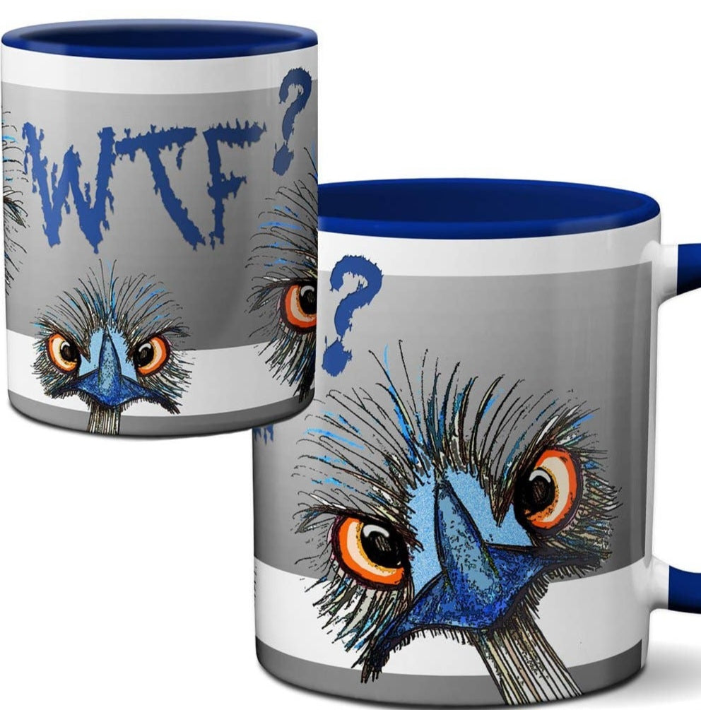 Pithitude | WTF Emu Ostrich Green Mug 11 oz