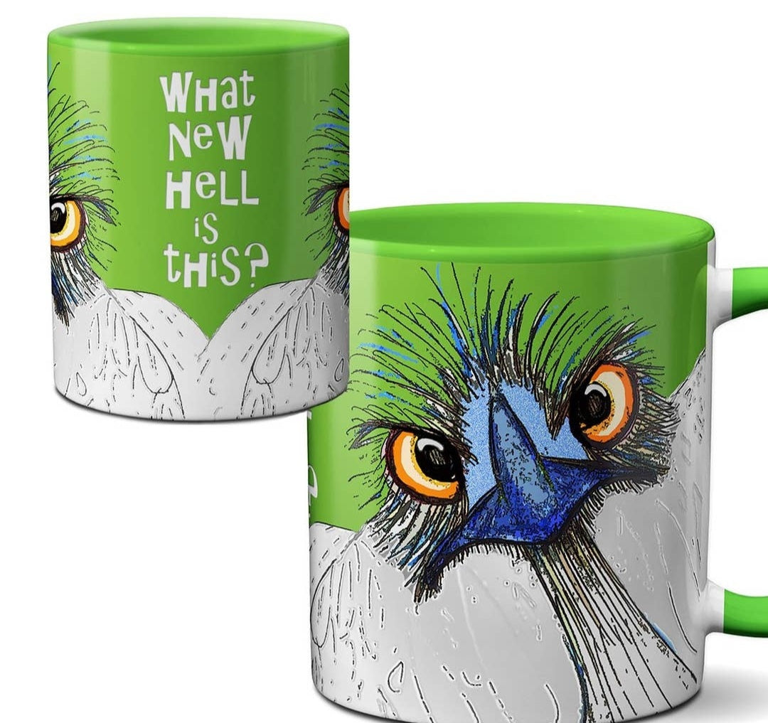 Pithitude | What New Hell Ostrich emu Mug 11 oz