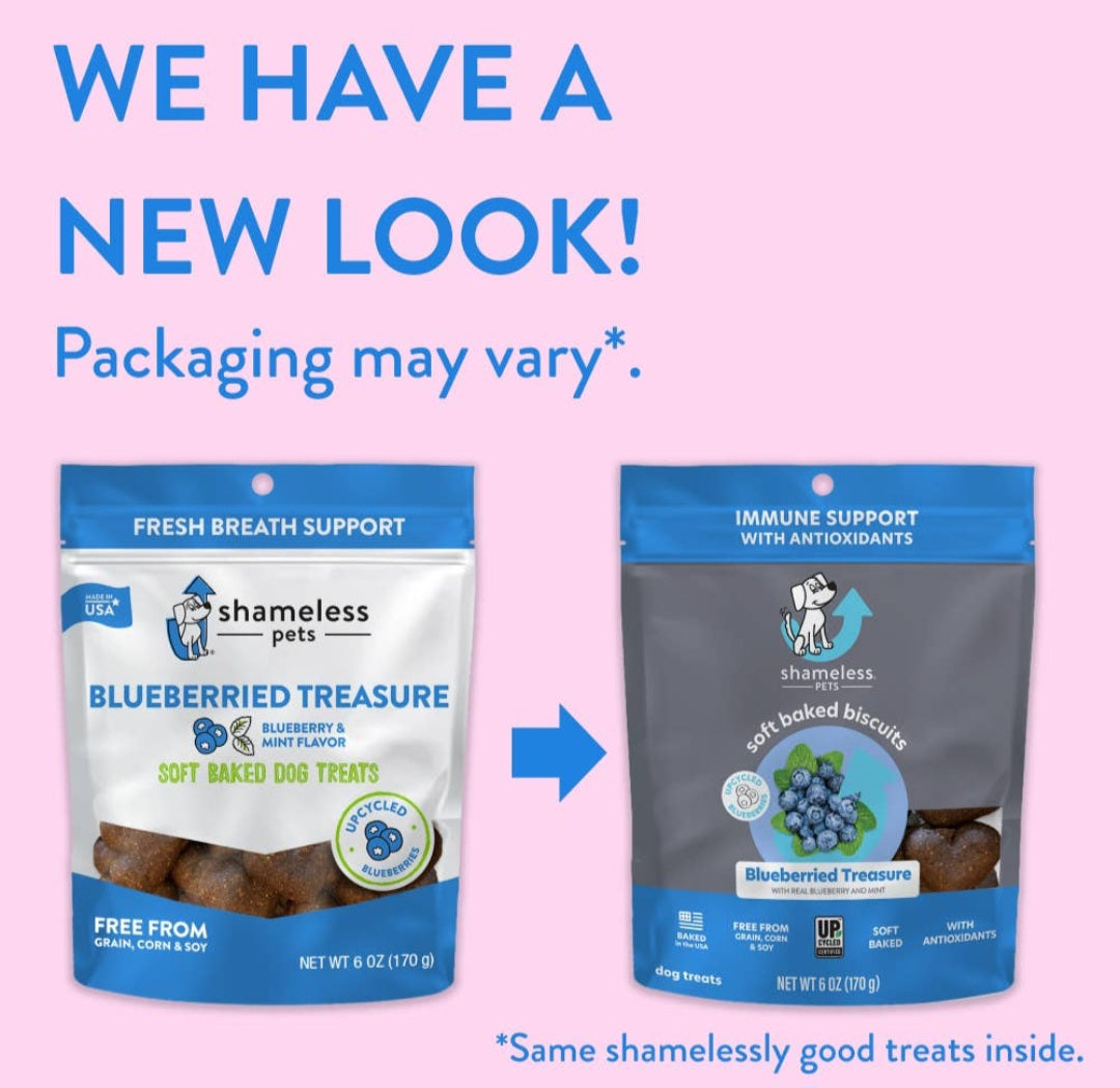 Shameless Pets Blueberried Treasure Soft Baked Dog Treats 6 oz