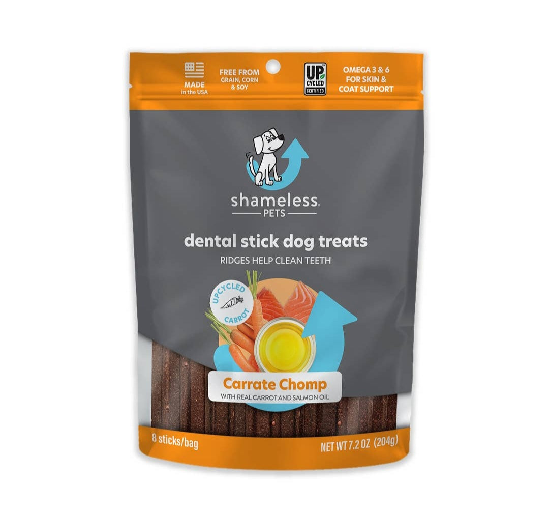 Shameless Pets Carrate Chomp Dental Sticks 7.2 oz