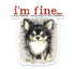 Scenic Route Design Co | Dog I'm Fine Snap Sticker