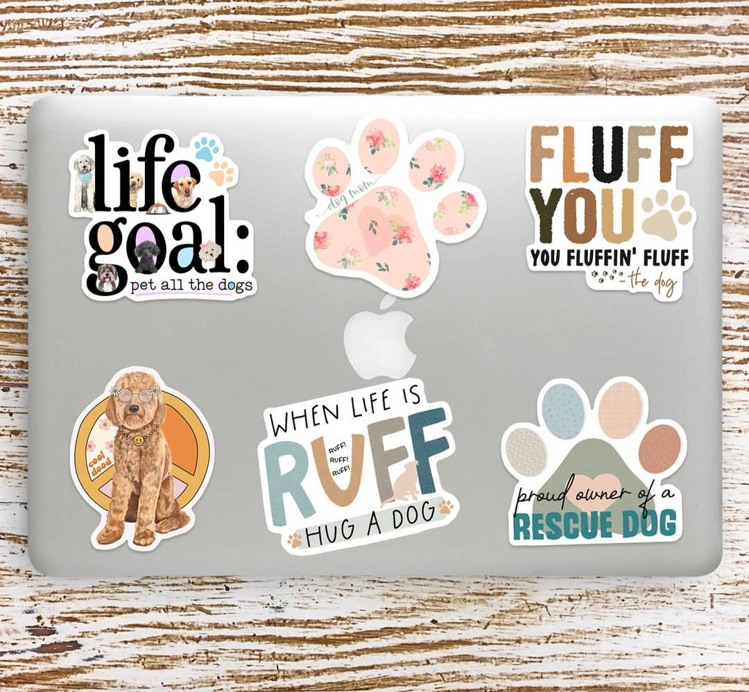 Scenic Route Design Co | Dog When Life Is Ruff Hug A Dog Sticker