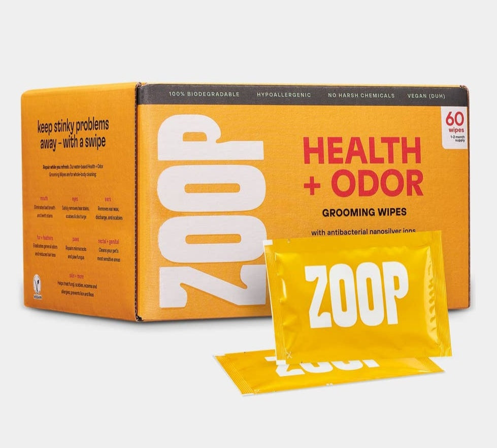 Zoop Health & Odor Grooming Wipes 60 ct.