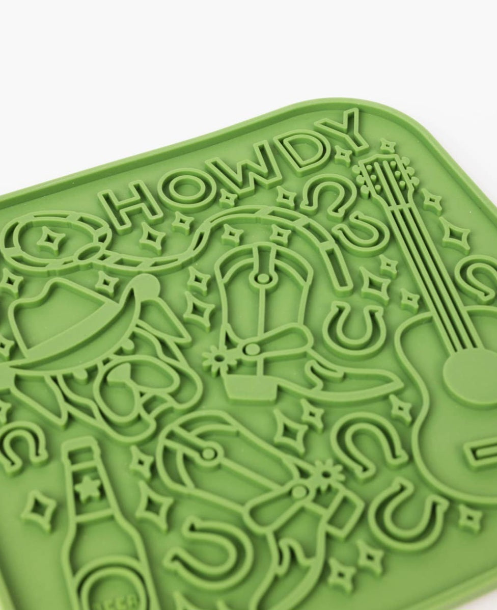 The Modern Dog Co | Howdy Lick Mat | Green