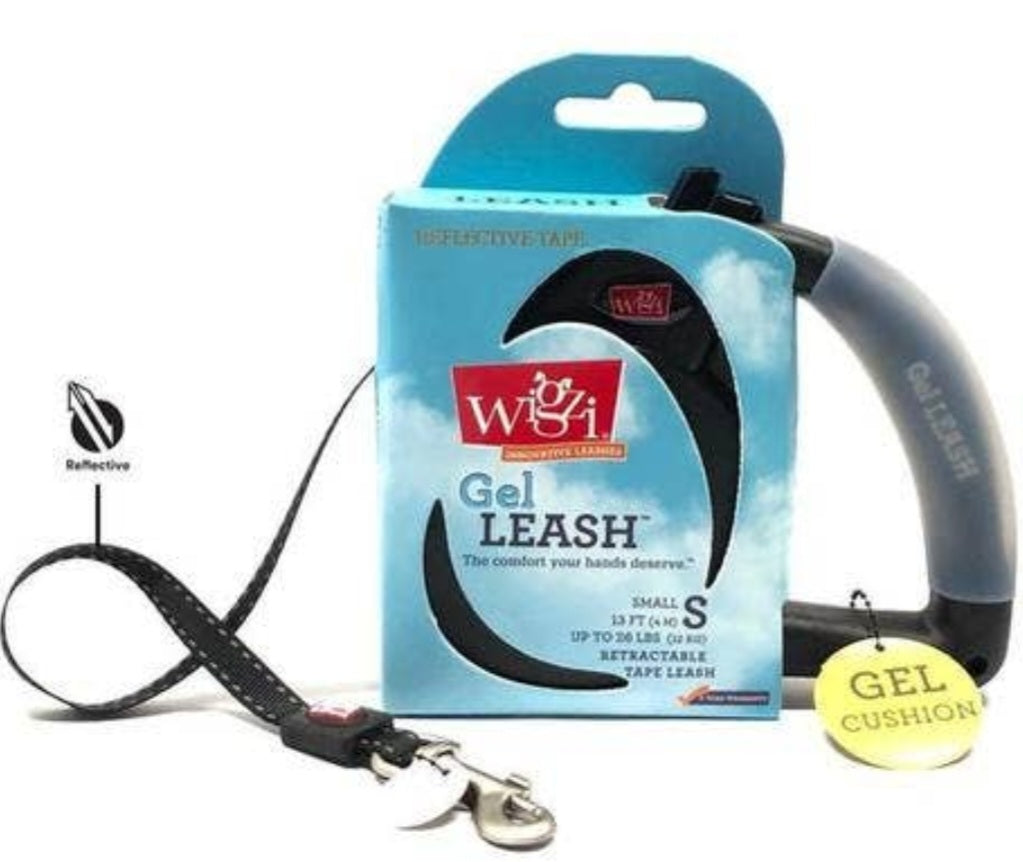 Wigzi Gel Handle Reflective Tape Retractable Leash-Options