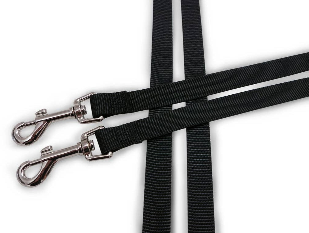 FurHaven Two Tails Double Dog Leash|Black