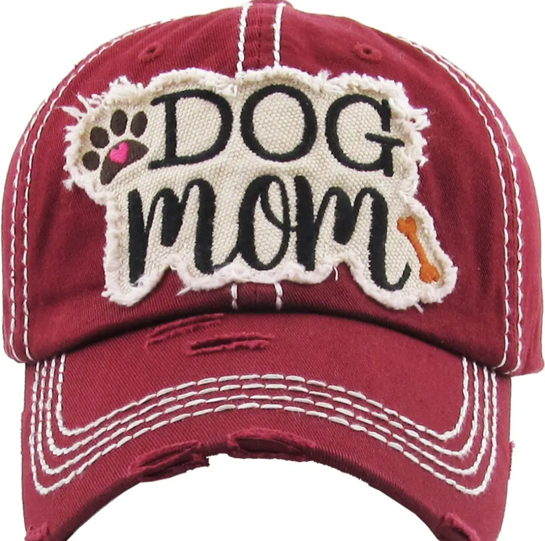 KBETHOS Dog Mama Vintage Ball Cap| Red