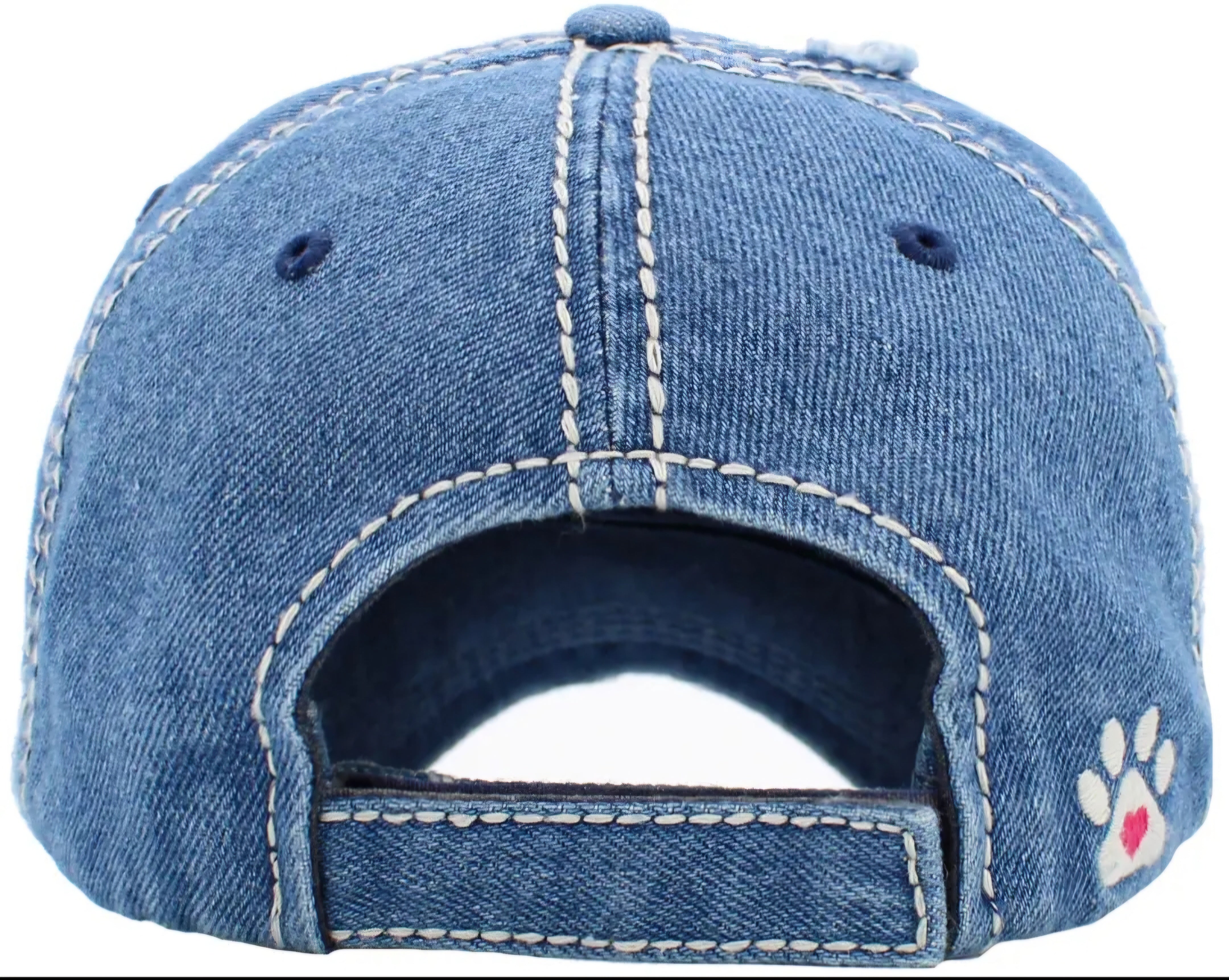 KBETHOS Paw Love Vintage Ball Cap| Denim Blue