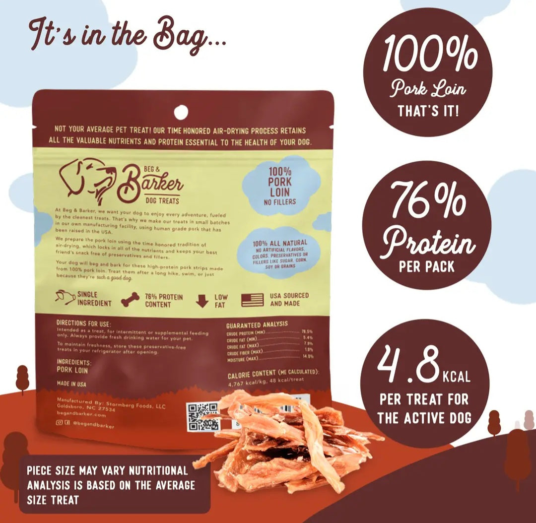 Beg and Barker Pork Loin Strips 4oz