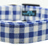 Blue Gingham Dog Collar Small