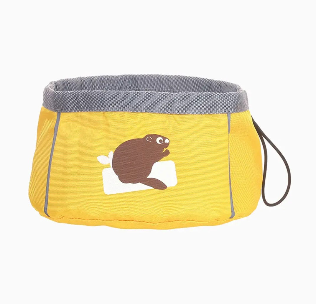 HugSmart Collapsible Go Bowl For Dogs- Beaver 2 Sizes