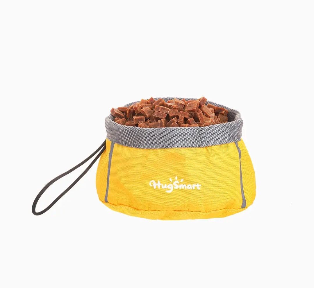 HugSmart Collapsible Go Bowl For Dogs- Beaver 2 Sizes