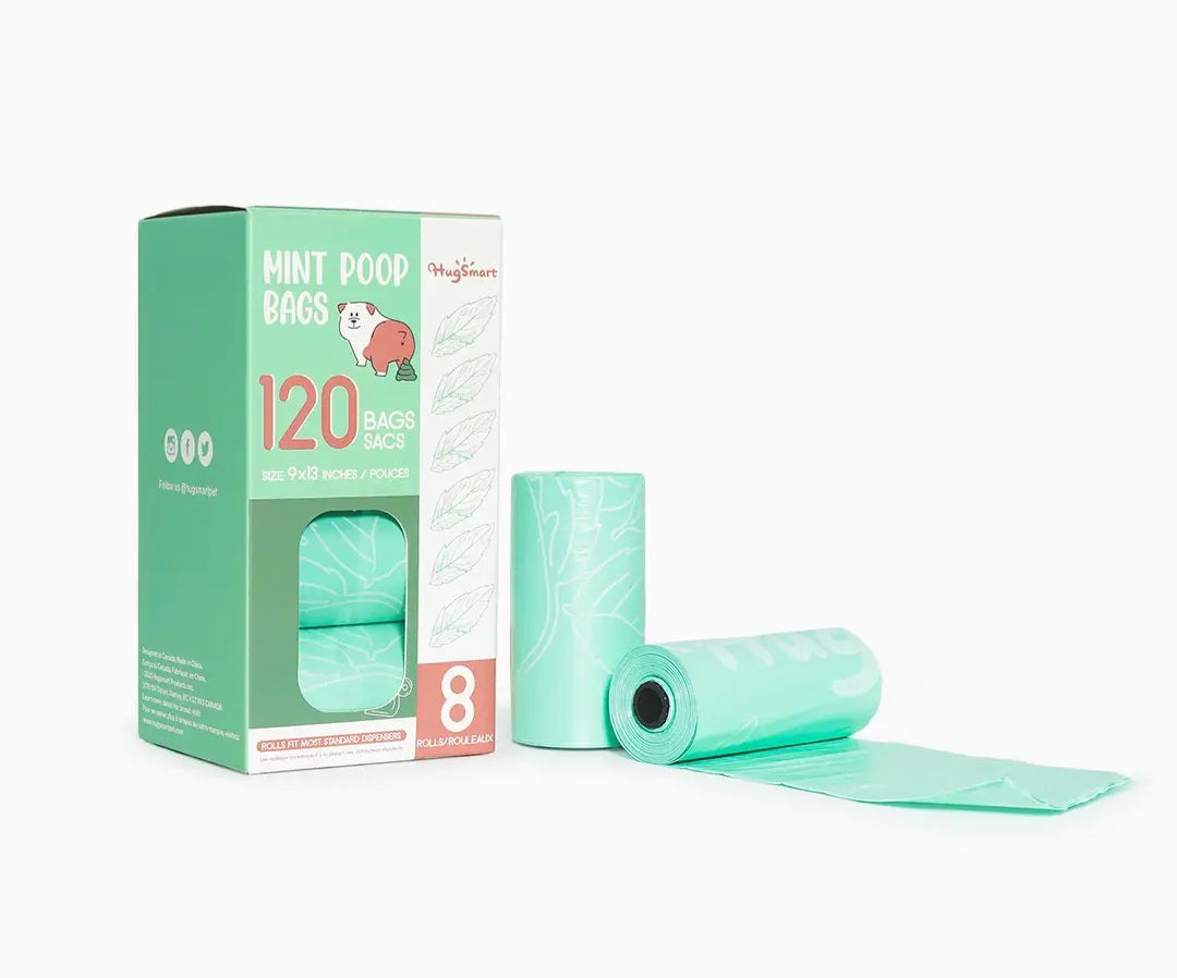HugSmart Poop Bags 8 Rolls-120 ct Mint