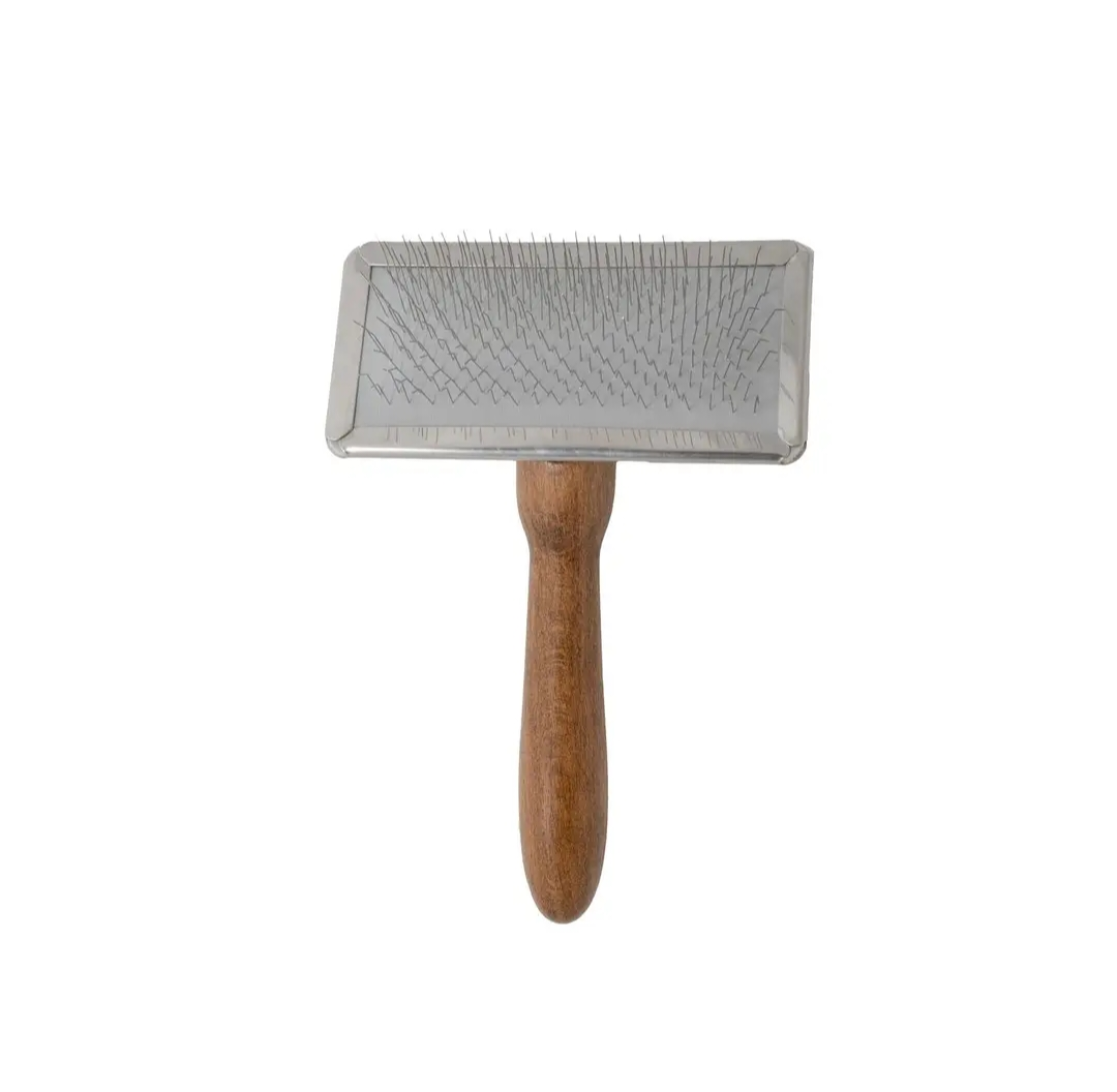 Tauro Pro Line Beechwood Slicker Pet Brush with Stainless Steel Bristles -3 Sizes