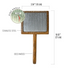 Tauro Wooden Handle Pet Slicker Brush with Long pins (.098") for Dense Coat