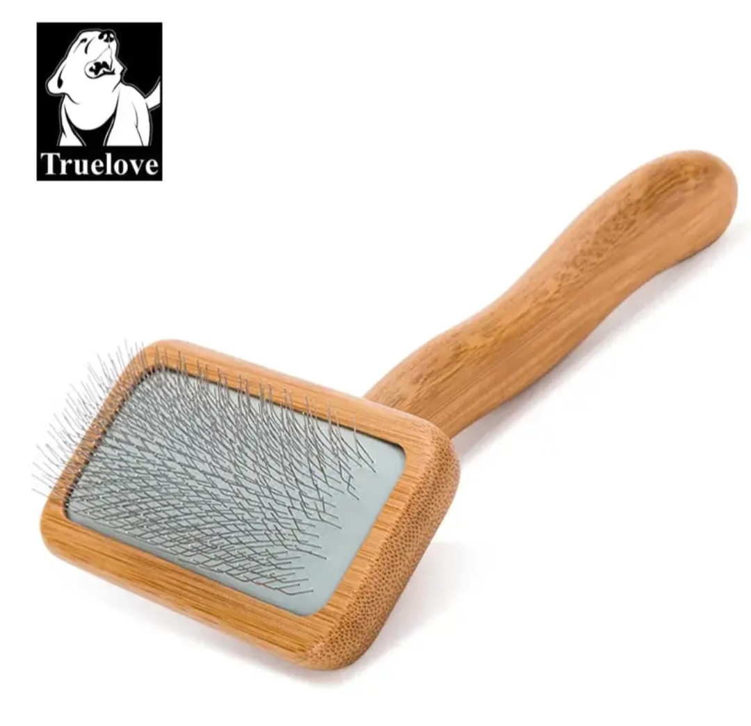 Truelove Pet Slicker Brush with Bamboo Handle