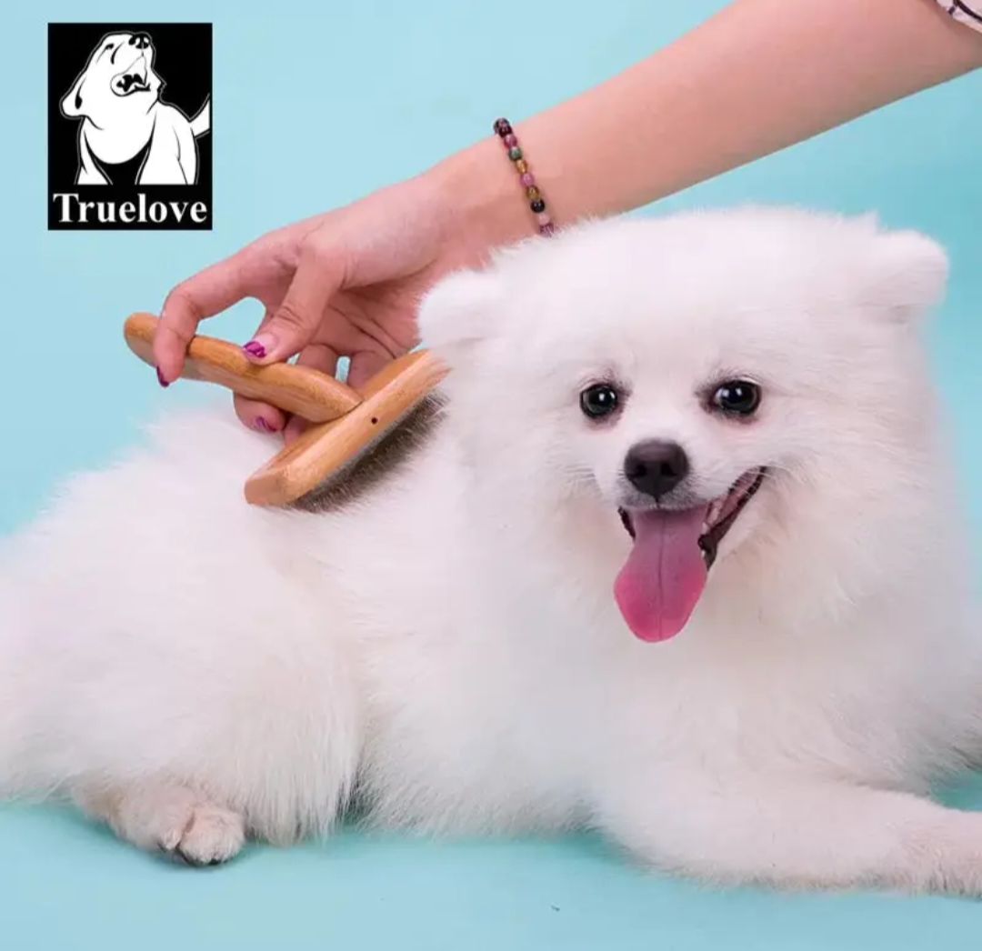 Truelove Pet Slicker Brush with Bamboo Handle