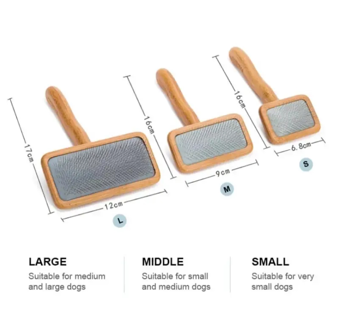 Truelove Pet Slicker Brush with Bamboo Handle