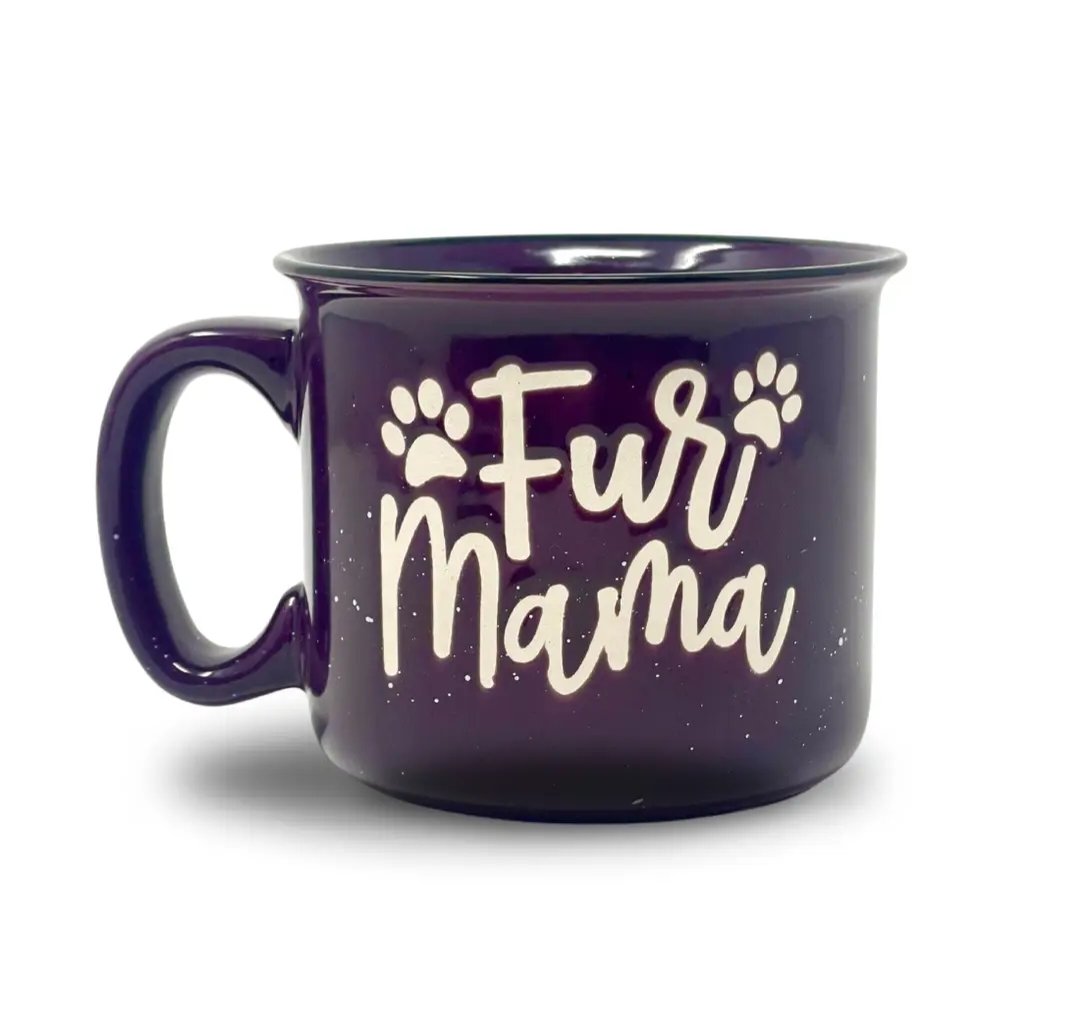 Dog Lover Ceramic Mug-Fur Mama 14 oz